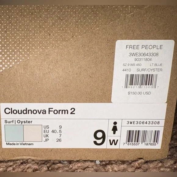 FP Movement x On Cloudnova Form 2 Sneakers US 9 - Picture 5 of 7